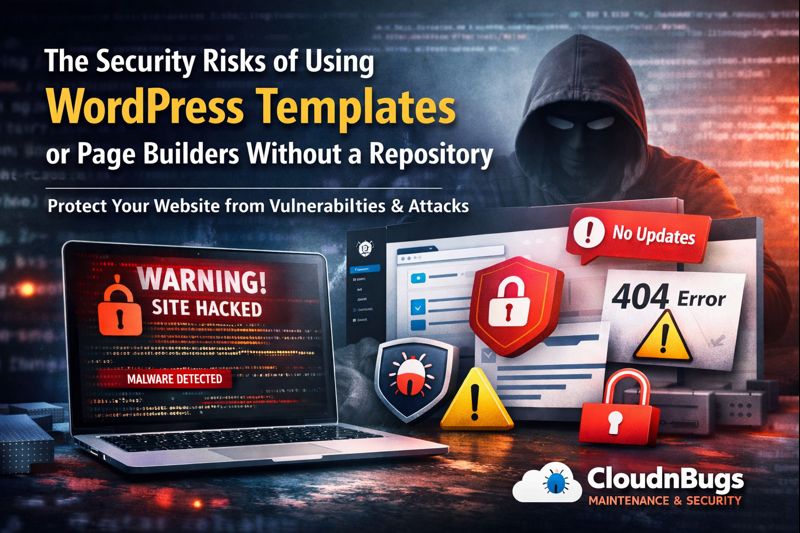 The Security Risks of Using WordPress Templates or Page Builders Without a Repository