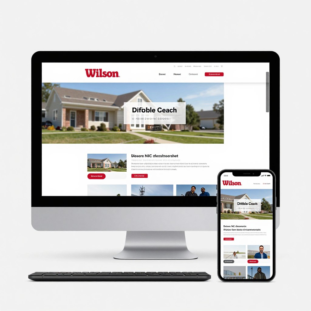 Custom website design services in Wilson NC showing responsive layouts