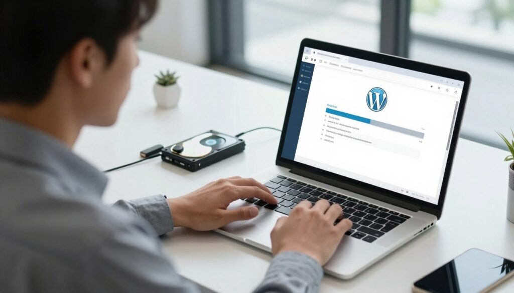 WordPress backup restoration process
