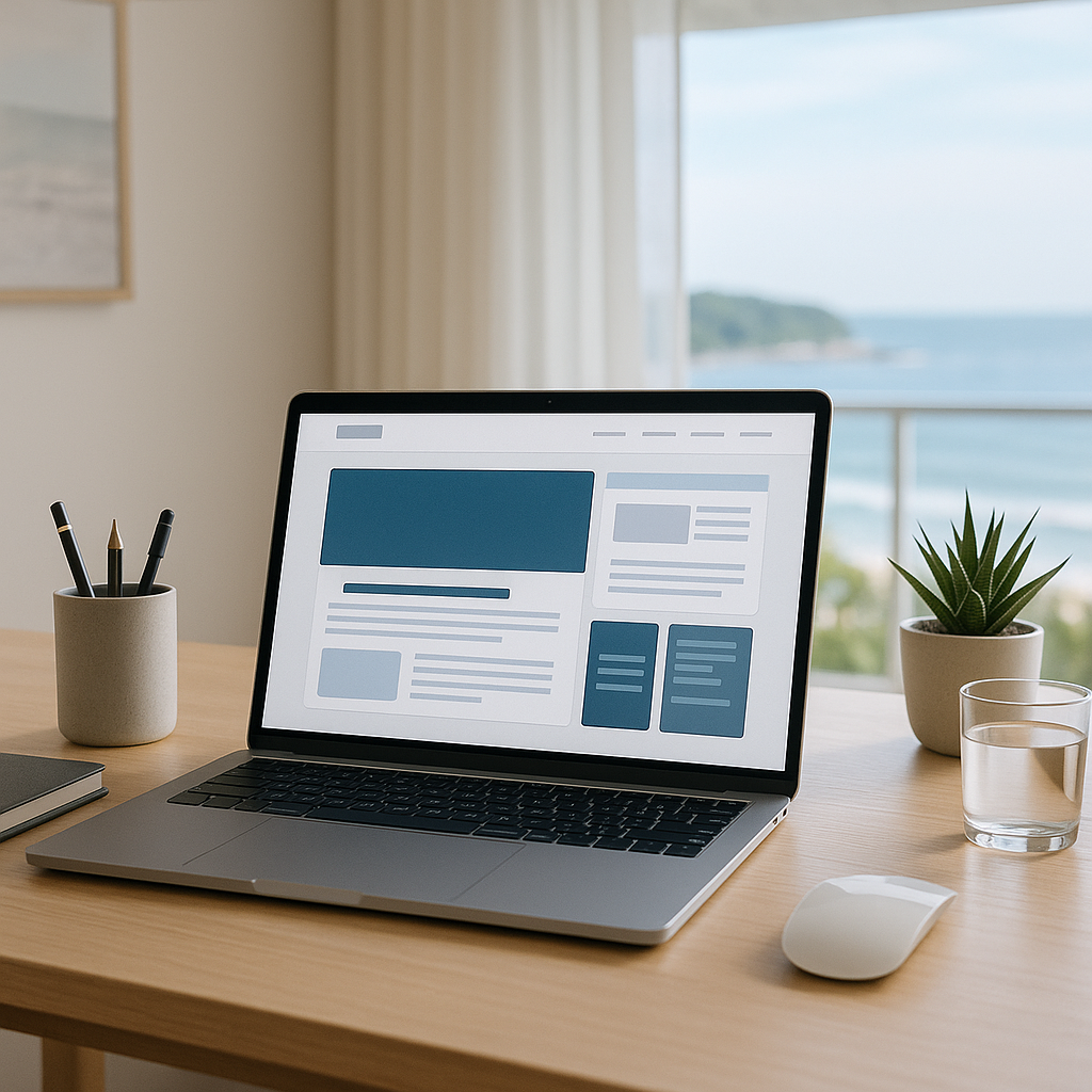 Small business owner reviewing website cost estimates in Eastern North Carolina